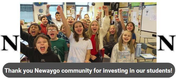 Thank you Newaygo community for investing in our students!