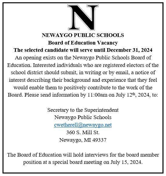 Board Members Board Newaygo Public Schools